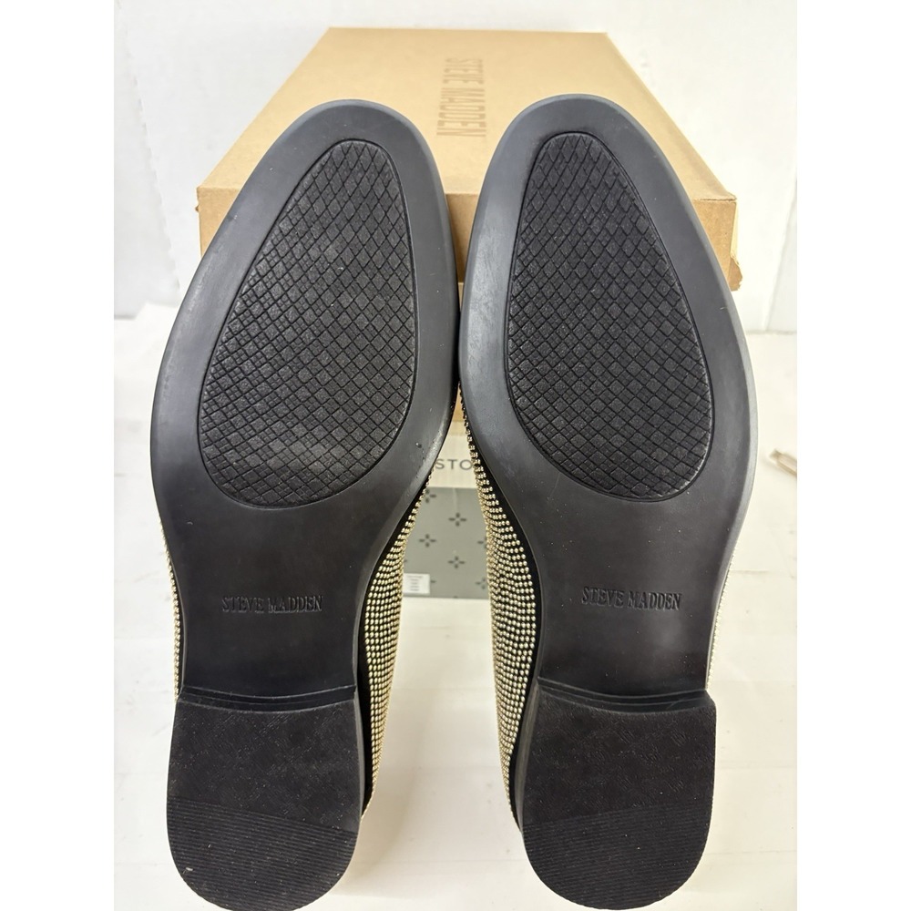 Steve Madden Men's Mezmoryz Slip On Loafers Gold/Black Studded Fashion Size 10M - Picture 6 of 6